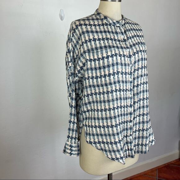 Lou & Grey for LOFT Multi Colored Houndstooth Top XS - Picture 2 of 10